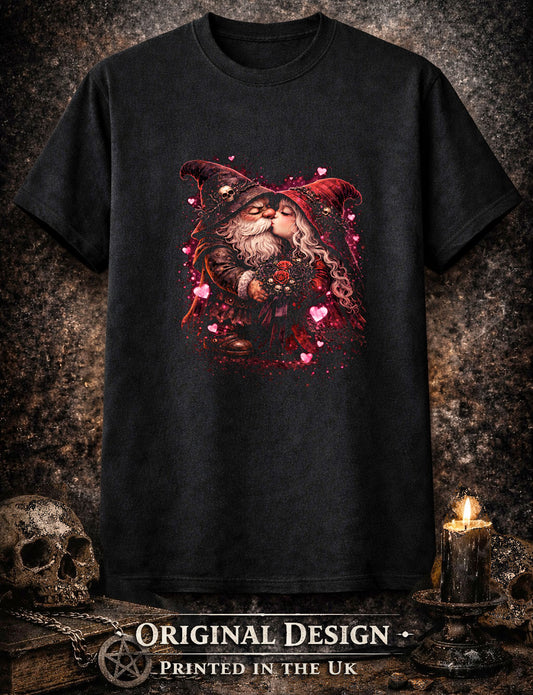 Gnomeo & Juliete Gnome Valentines Unisex Graphic Romeo Lovers T-Shirt Dark Tee
