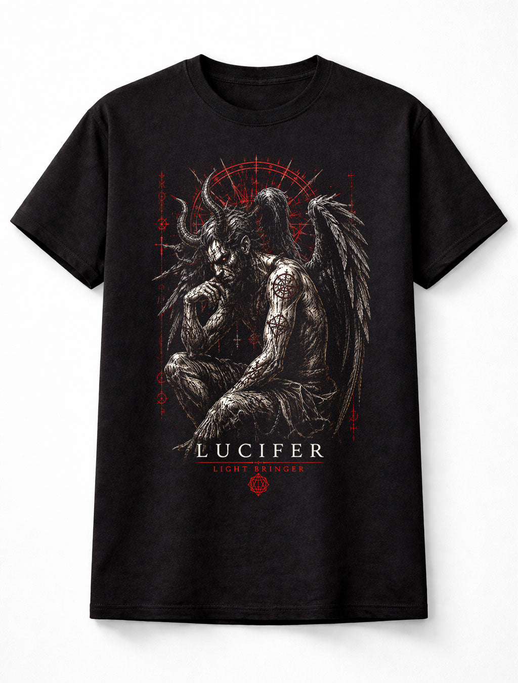Lucifer Light Bringer Demon Gothic Horror Fantasy Unisex T-Shirt