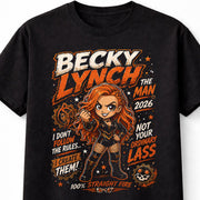 Becky Lynch The Man Wrestling T-Shirt – Straight Fire Fan Tee Adults & Kids Unisex T-Shirt