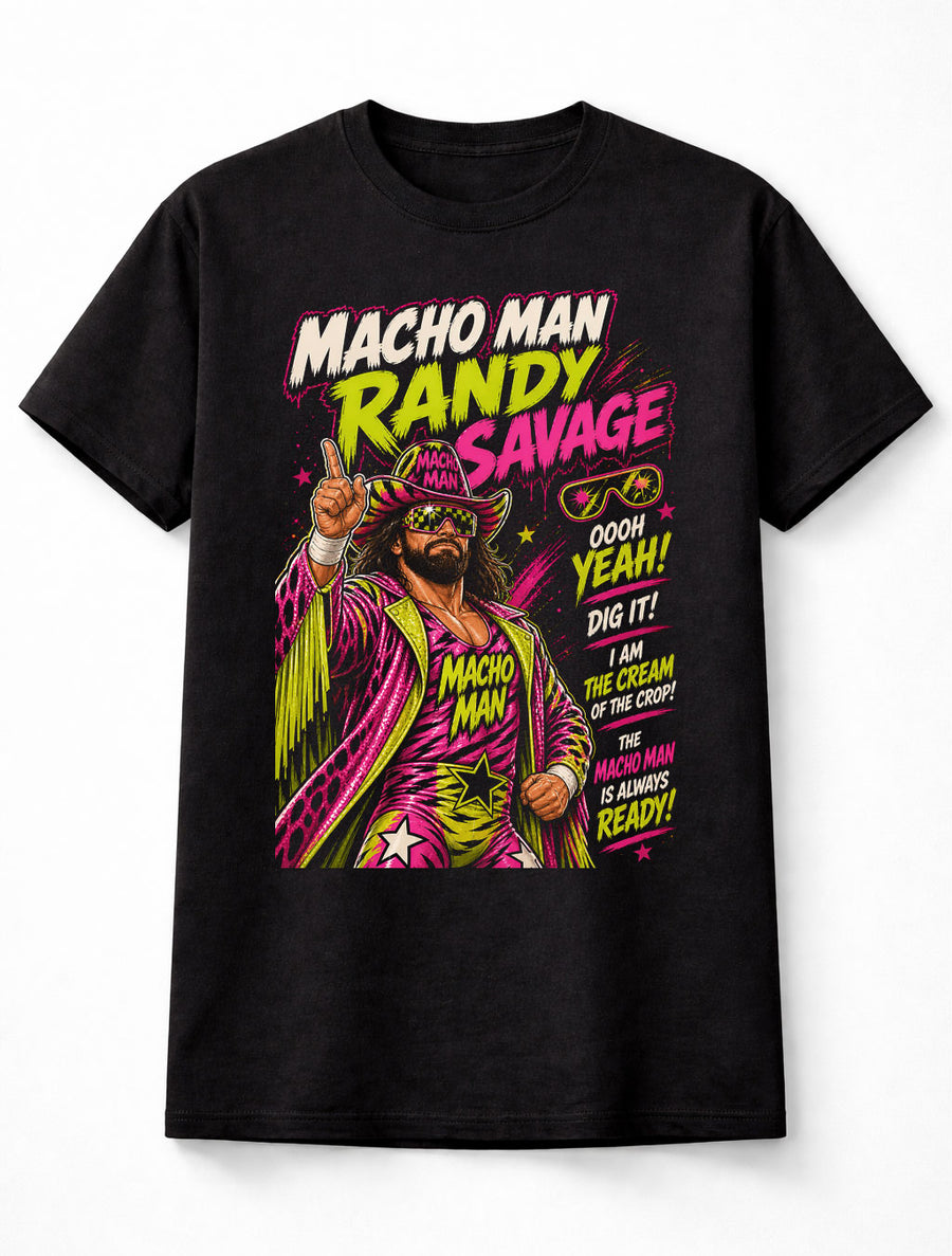 Macho Man Randy Savage Oooh Yeah Retro Wrestling Graphic Unisex T-Shirt