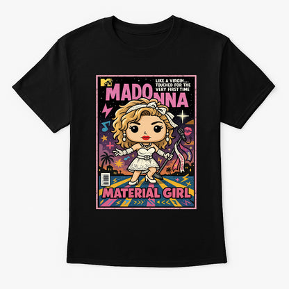 Madonna Material Girl Pop Icon Funko Pop Style Unisex T-Shirt