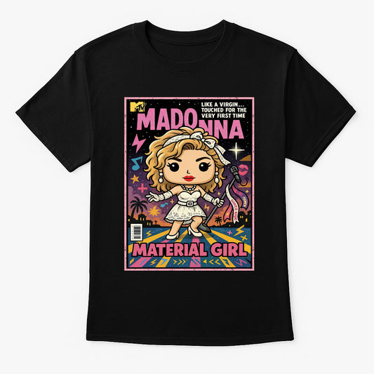 Madonna Material Girl Pop Icon Funko Pop Style Unisex T-Shirt
