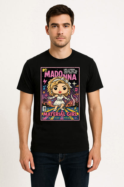 Madonna Material Girl Pop Icon Funko Pop Style Unisex T-Shirt