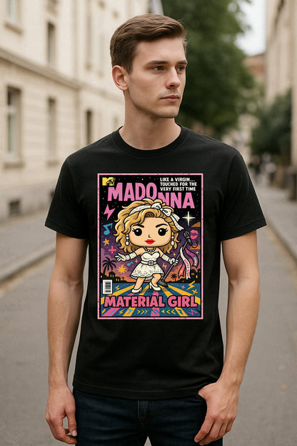 Madonna Material Girl Pop Icon Funko Pop Style Unisex T-Shirt