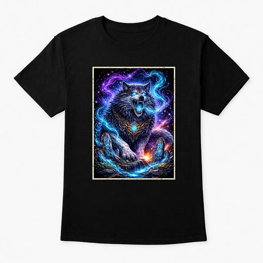 Mythic Fenrir Spirit Wolf Norse Legend T Shirt Unisex Gothic Fantasy Tee