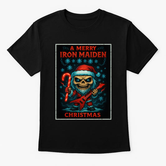 Iron Maiden Merry Christmas Metal Unisex Christmas T-Shirt or Hoodie