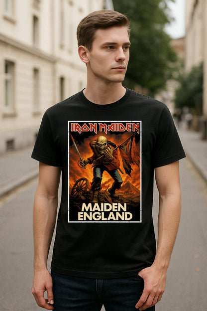 Iron Maiden – Maiden England Unisex T-Shirt Classic Tour Merch Tee