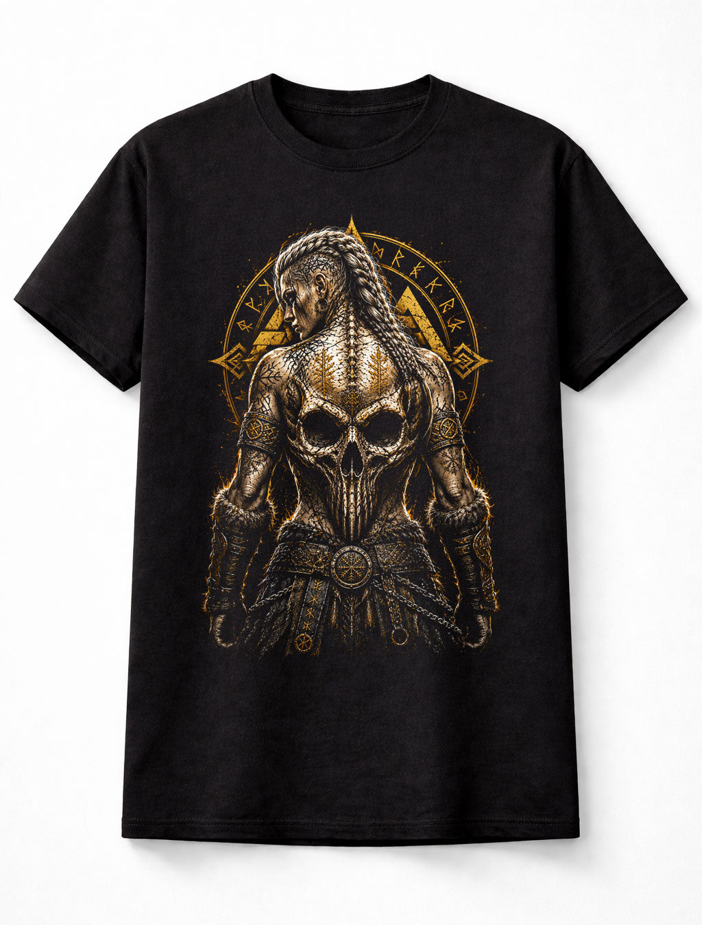 Viking Shieldmaiden Norse Skull Valkyrie Warrior Unisex T-Shirt