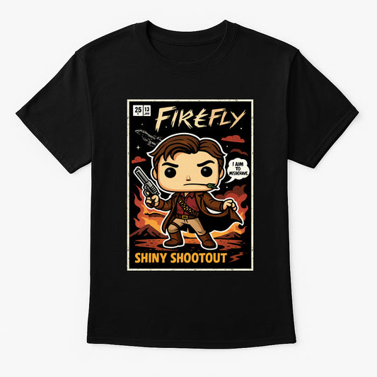 Malcolm Reynolds Unisex Comic T-Shirt – Firefly “I Aim to Misbehave” Space Western Tee