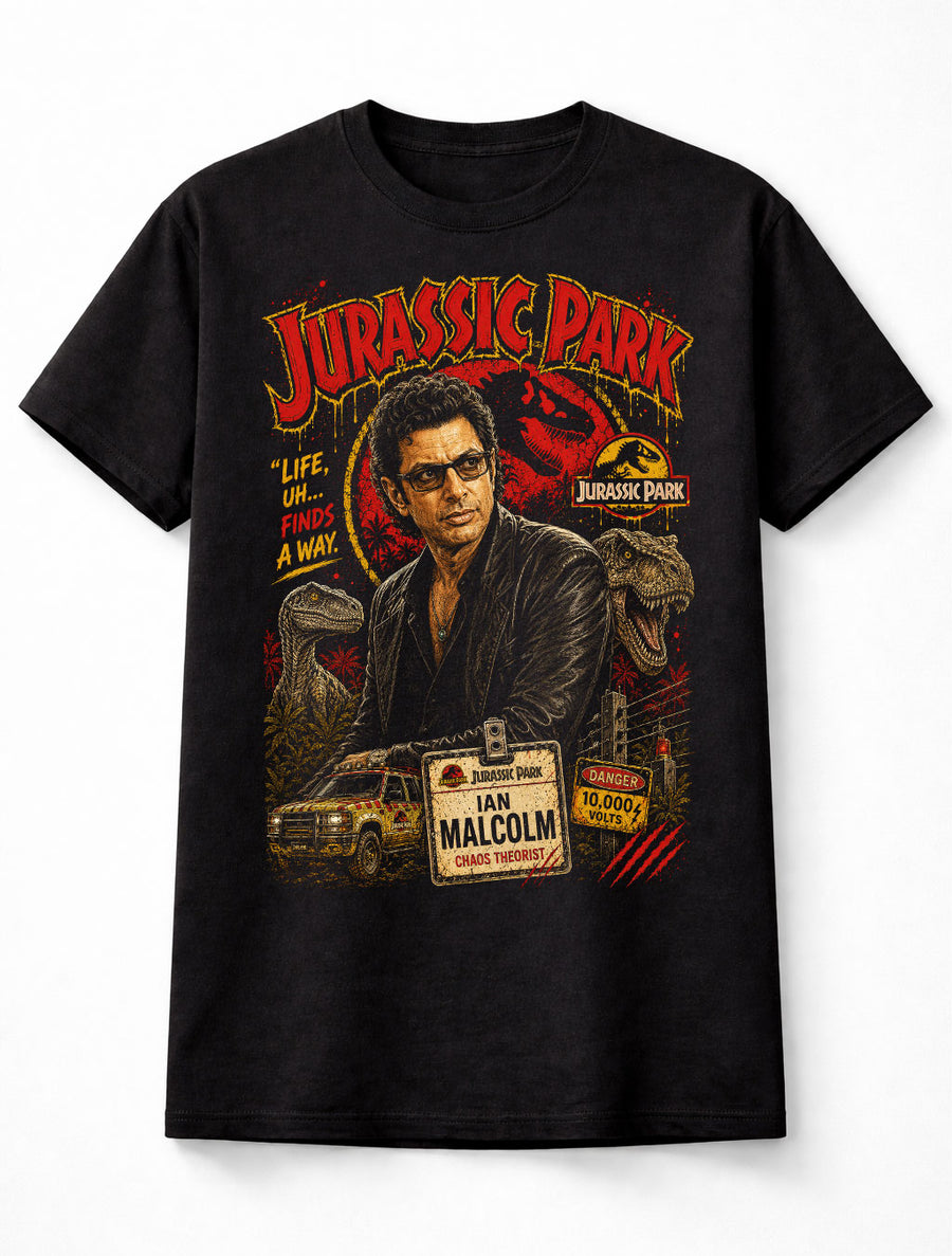 Jurassic Park Ian Malcolm Chaos Theorist Dinosaur Movie Unisex T-Shirt