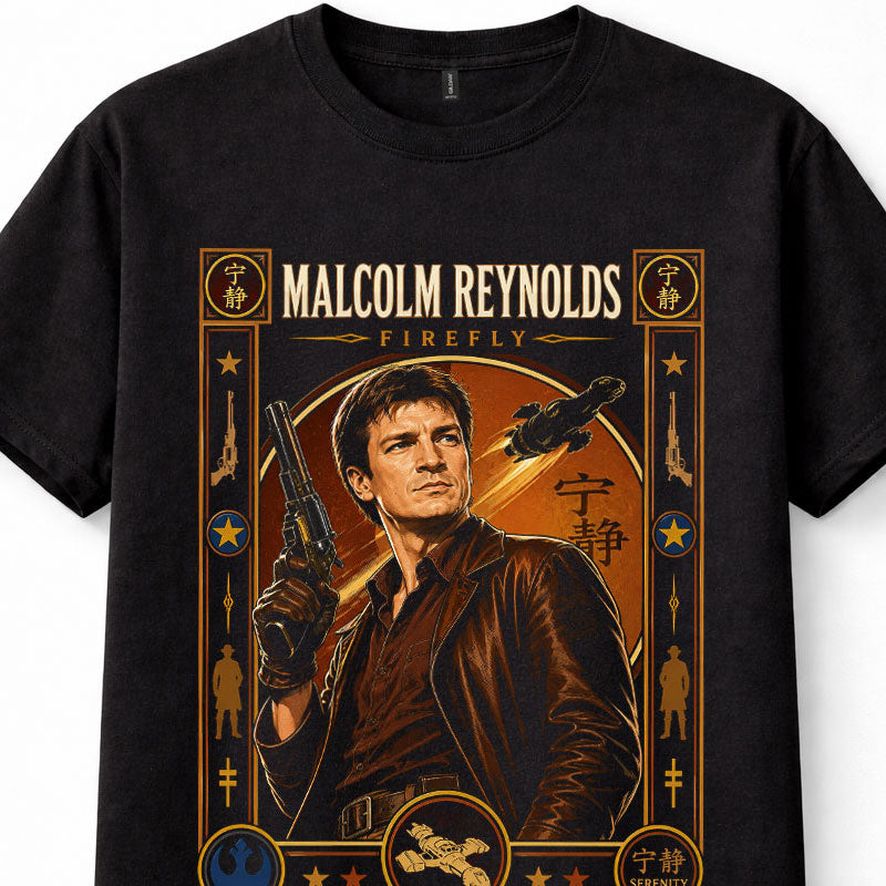 Firefly Malcolm Reynolds Captain Mal Serenity Sci-Fi TV Unisex T-Shirt