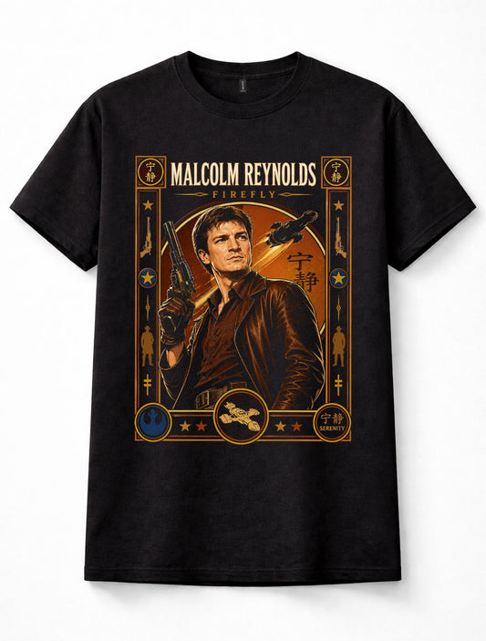 Firefly Malcolm Reynolds Captain Mal Serenity Sci-Fi TV Unisex T-Shirt