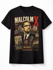 Malcolm X Civil Rights Leader Black History Graphic Unisex T-Shirt
