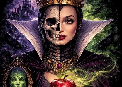 Maleficent Dark Queen T Shirt Gothic SkeletonFairy Tale Unisex Graphic Tee