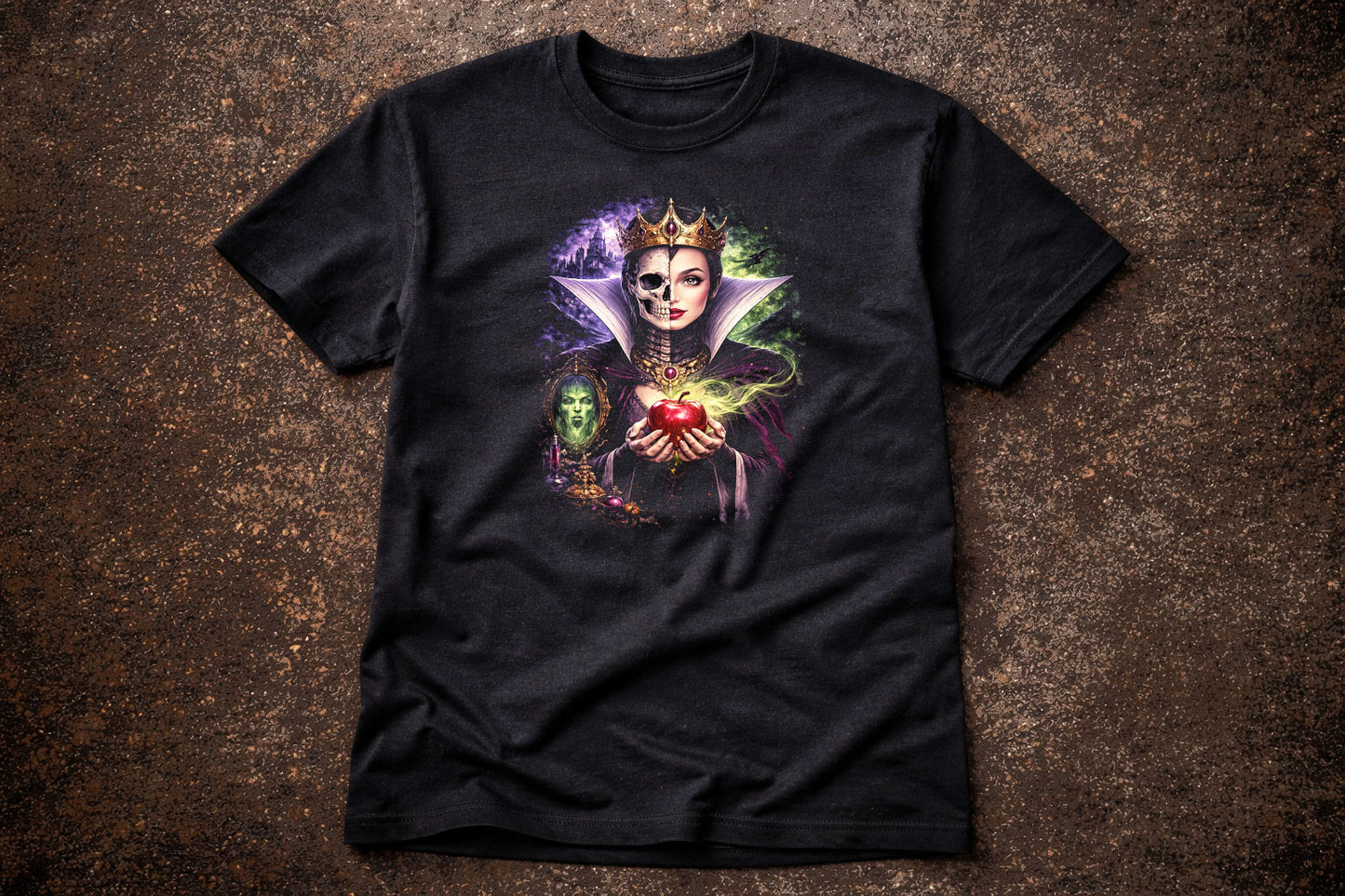 Maleficent Dark Queen T Shirt Gothic SkeletonFairy Tale Unisex Graphic Tee