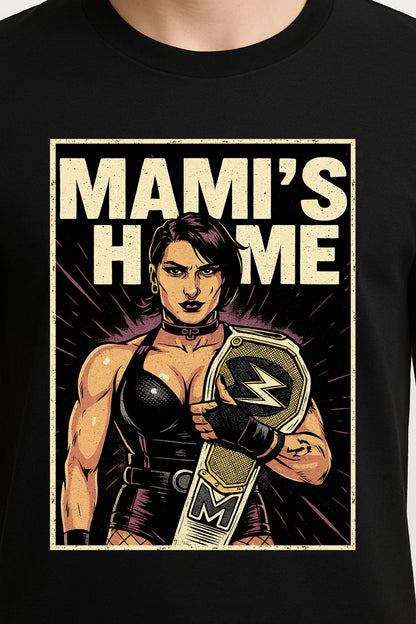 Rhea Ripley “Mami’s Home” Championship Unisex T-Shirt – Judgment Day Fan Gear