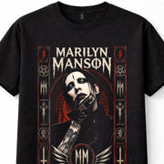 Marilyn Manson Industrial Metal Gothic Rock Music Graphic Black Unisex T-Shirt