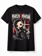 Marilyn Manson Chibi Cartoon Industrial Metal Rock Unisex T-Shirt