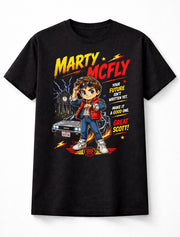Marty McFly Back to the Future DeLorean 88 MPH Graphic Tee Time Travel Movie Shirt Unisex Adults & Kids T-Shirt