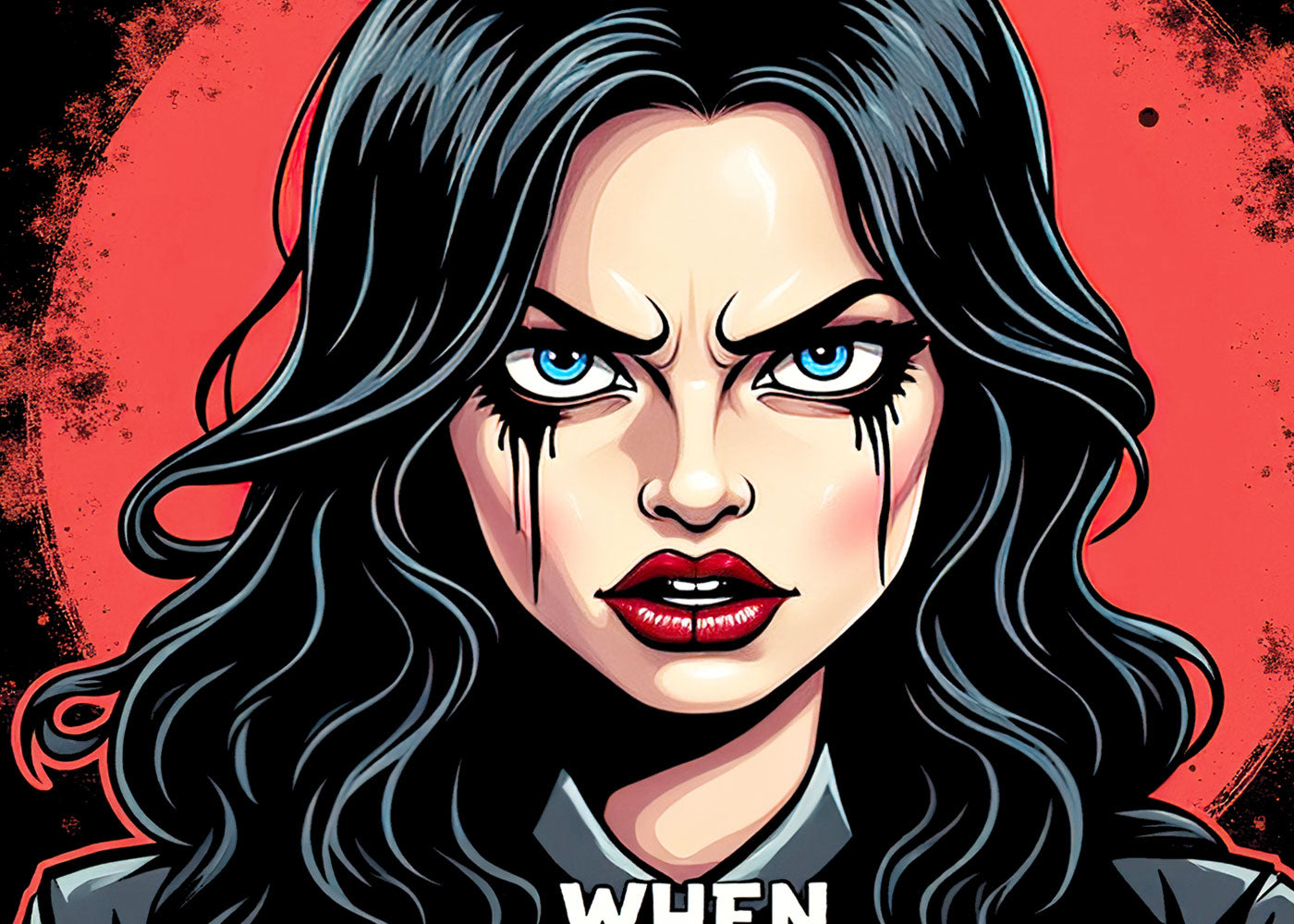 Goth Horror Woman Mascara Quote T Shirt Dark Humour Scary Graphic Tee