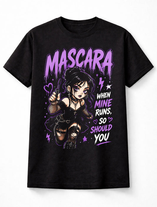Mascara When Mine Runs So Should You Gothic Anime Girl Unisex T-Shirt