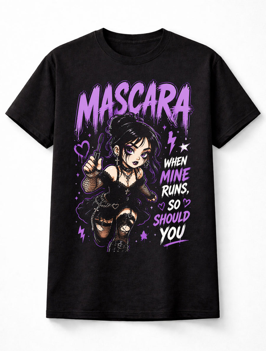 Mascara When Mine Runs So Should You Gothic Anime Girl Unisex T-Shirt