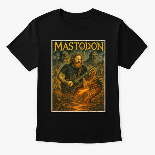 Mastodon Unisex T-Shirt Progressive Metal Band Vintage Artwork Merch Tee