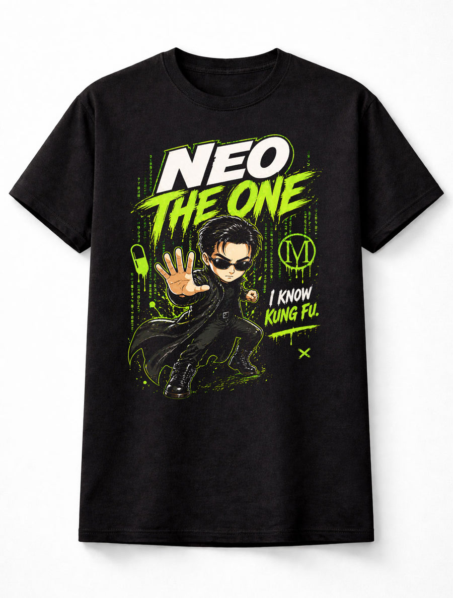 Neo The One Matrix Movie Kung Fu Sci Fi Action Unisex T-Shirt