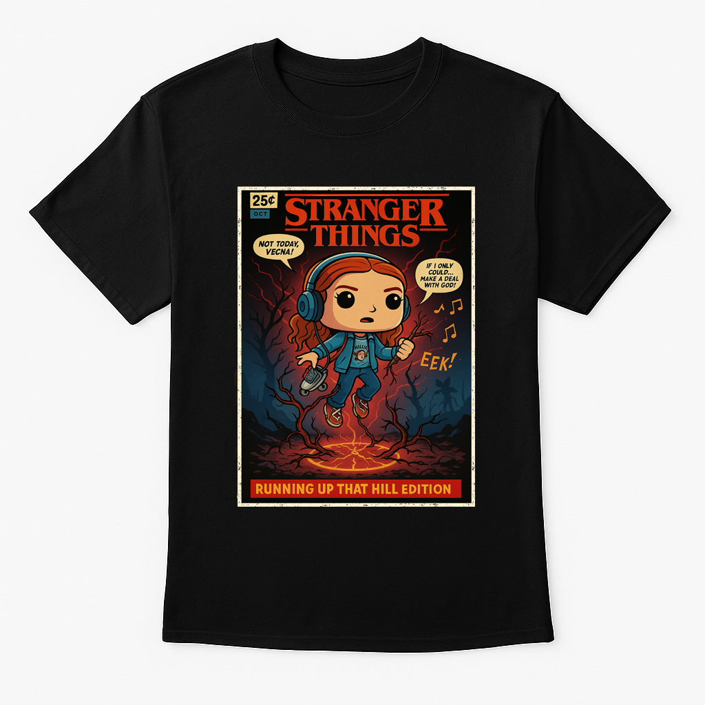 Stranger Things Max Mayfield Running Up That Hill Edition Retro Comic Cover Unisex T-Shirt