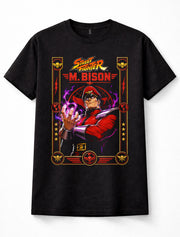Street Fighter M Bison Capcom Retro Gaming Arcade Black Unisex T-Shirt