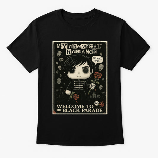 My Chemical Romance Black Parade Emo Rock Funko Pop Style Unisex T-Shirt