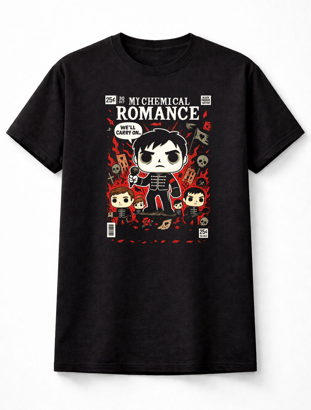 My Chemical Romance Red Pop MCR When I Was A Young Boy Adults & Kids Unisex T-Shirt