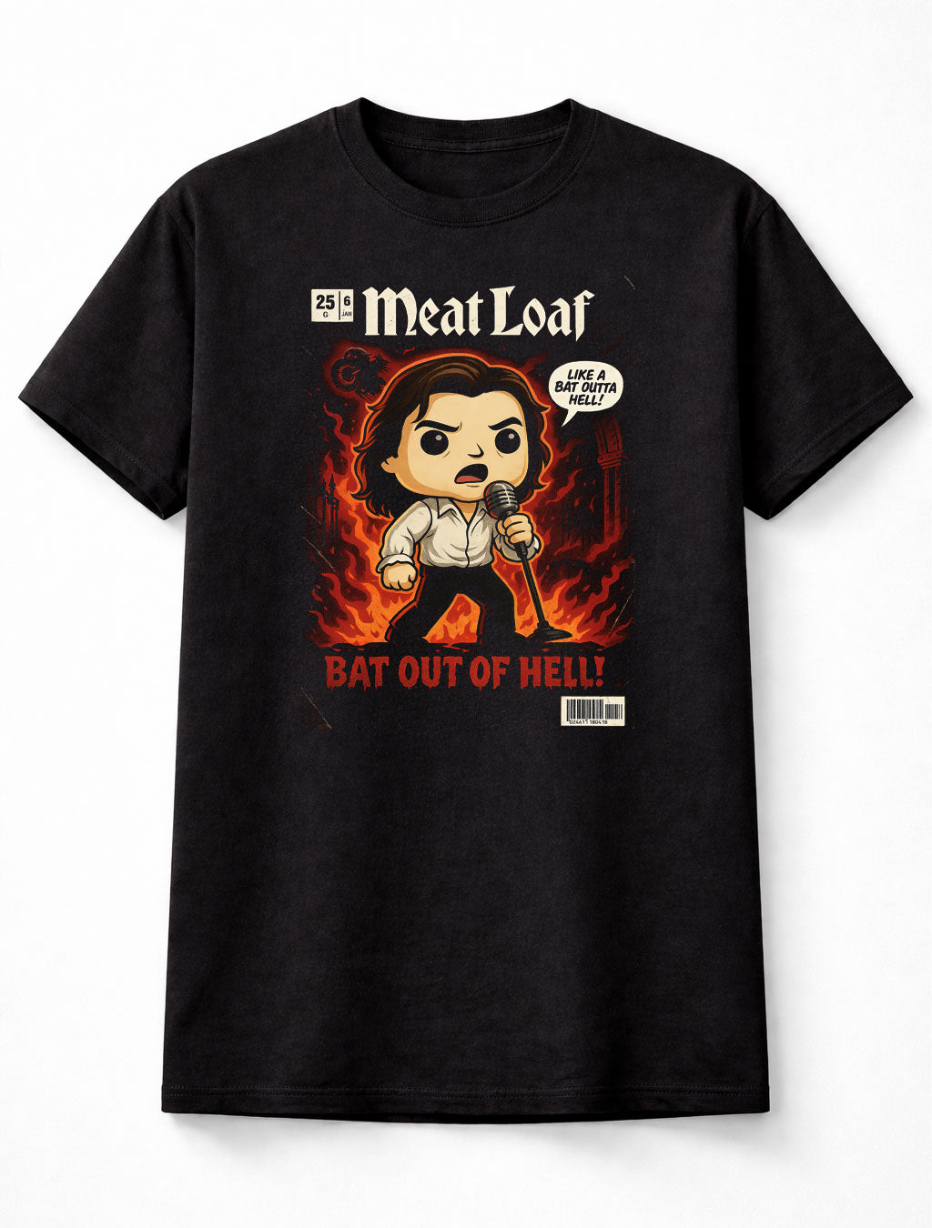 Meat Loaf Bat Out of Hell Classic Rock Album Adults & Kids Unisex T-Shirt
