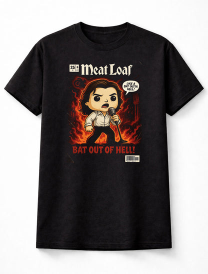 Meat Loaf Bat Out of Hell Classic Rock Album Adults & Kids Unisex T-Shirt