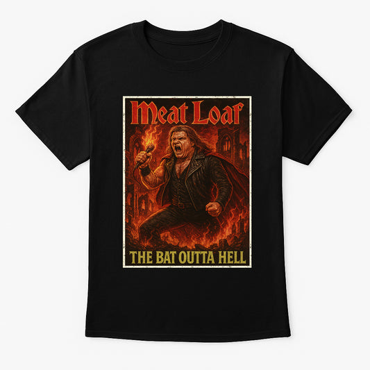 Meat Loaf The Bat Outta Hell Unisex T-Shirt Classic Rock Legend Tee
