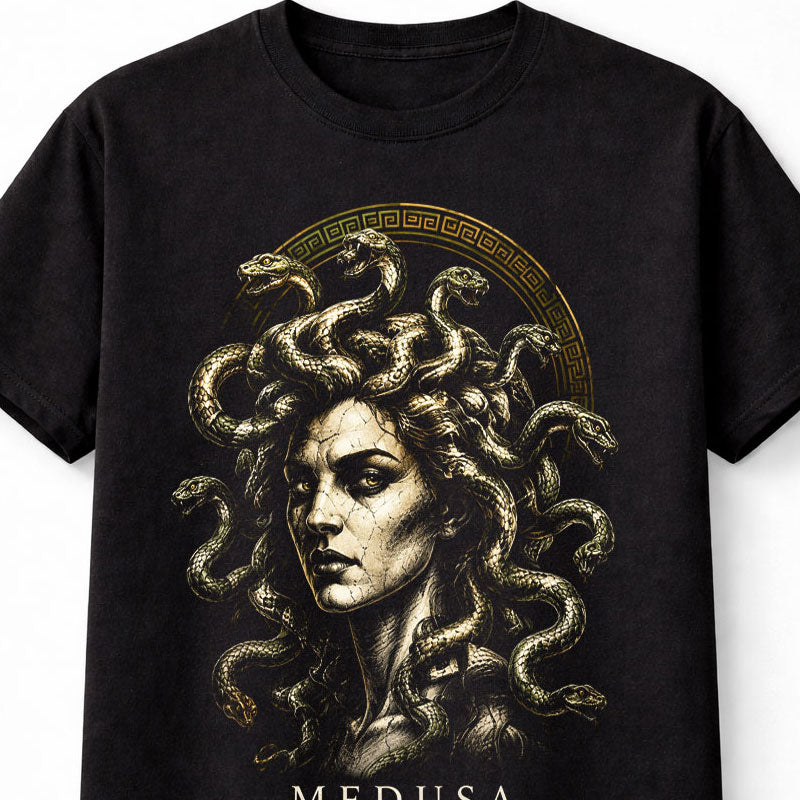 Medusa Greek Mythology Gorgon Snake Goddess Unisex T-Shirt