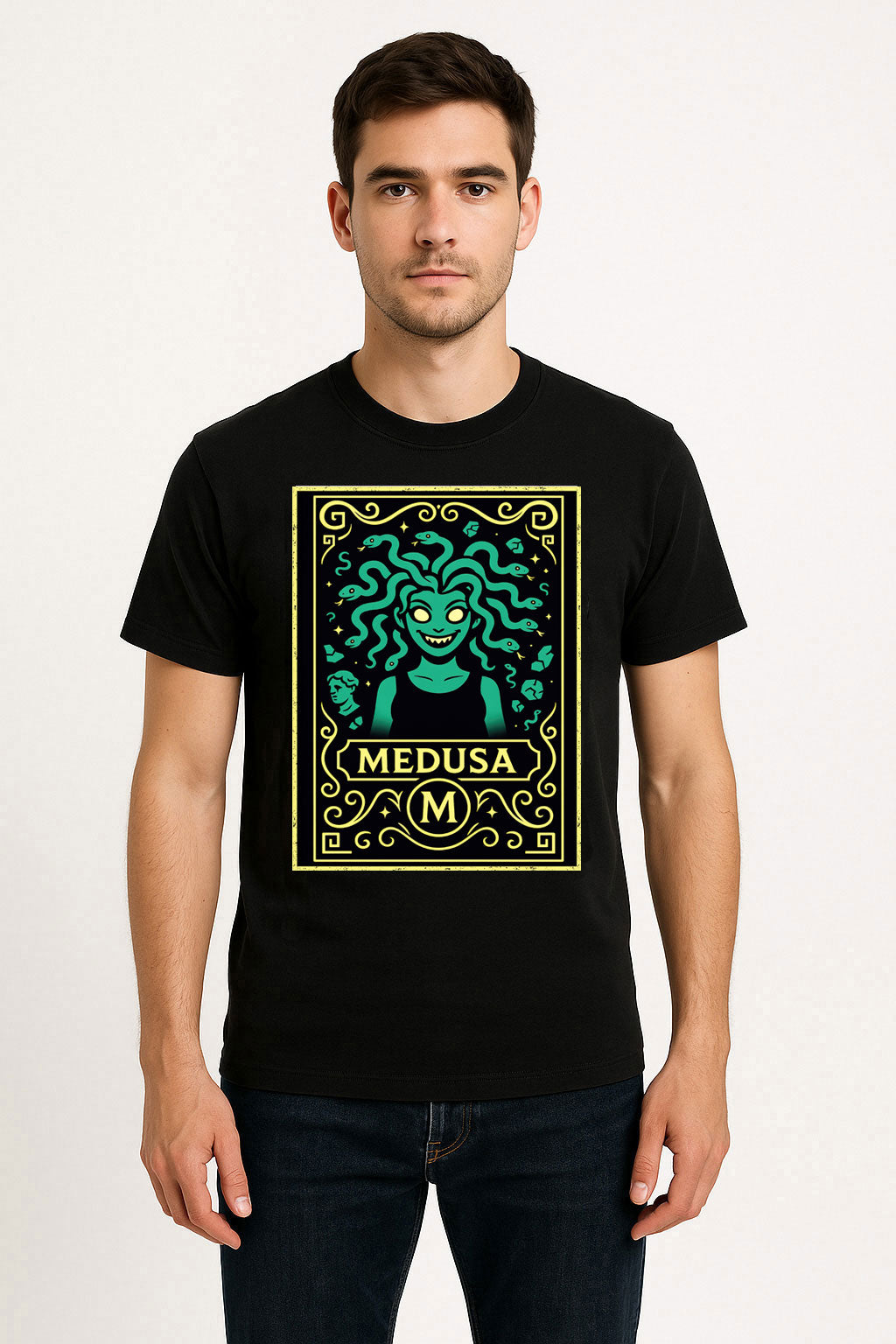 Medusa Serpent-Haired Monster Gothic Mythology Dark Alternative Unisex T-Shirt