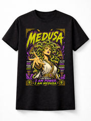 Medusa Greek Mythology Gorgon Snake Hair Horror Graphic Unisex T-Shirt