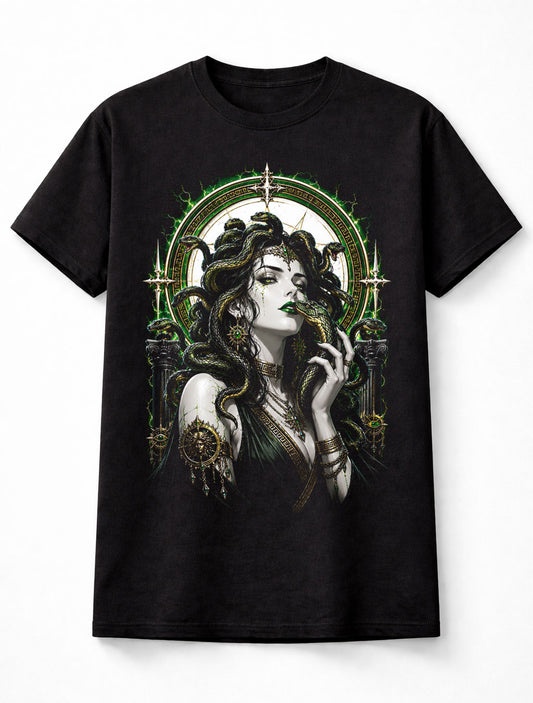 Medusa Gorgon Greek Mythology Gothic Fantasy Graphic Unisex T-Shirt