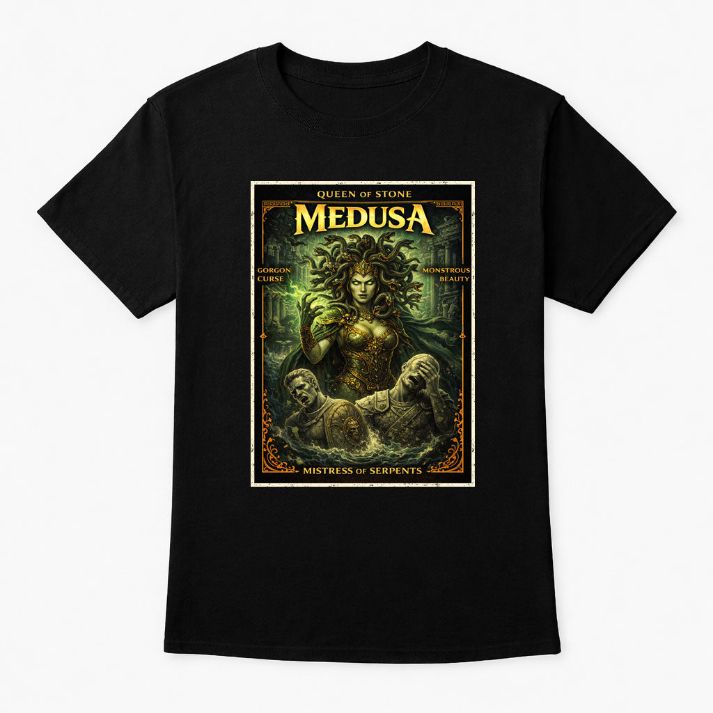 Medusa Queen of Stone T-Shirt Greek Myth Unisex Gothic Art Tee