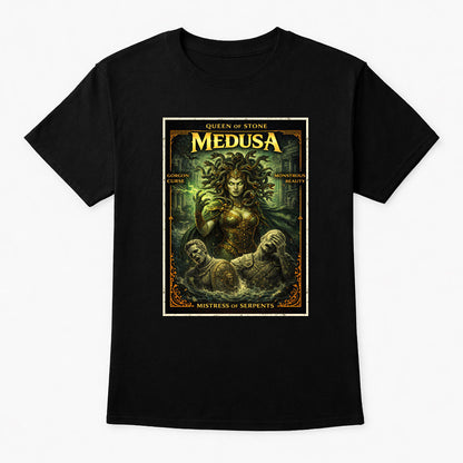 Medusa Queen of Stone T-Shirt Greek Myth Unisex Gothic Art Tee