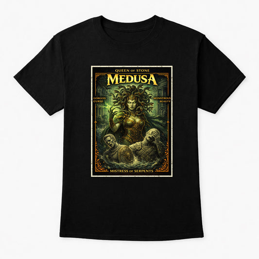 Medusa Queen of Stone T-Shirt Greek Myth Unisex Gothic Art Tee