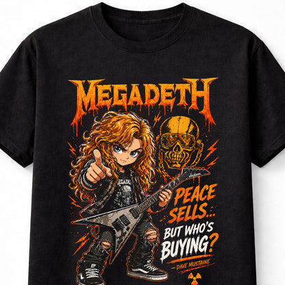Megadeth Peace Sells But Who’s Buying Dave Mustaine Graphic T-Shirt Thrash Metal Band Fan Tee Adult & Kids Unisex T-Shirt