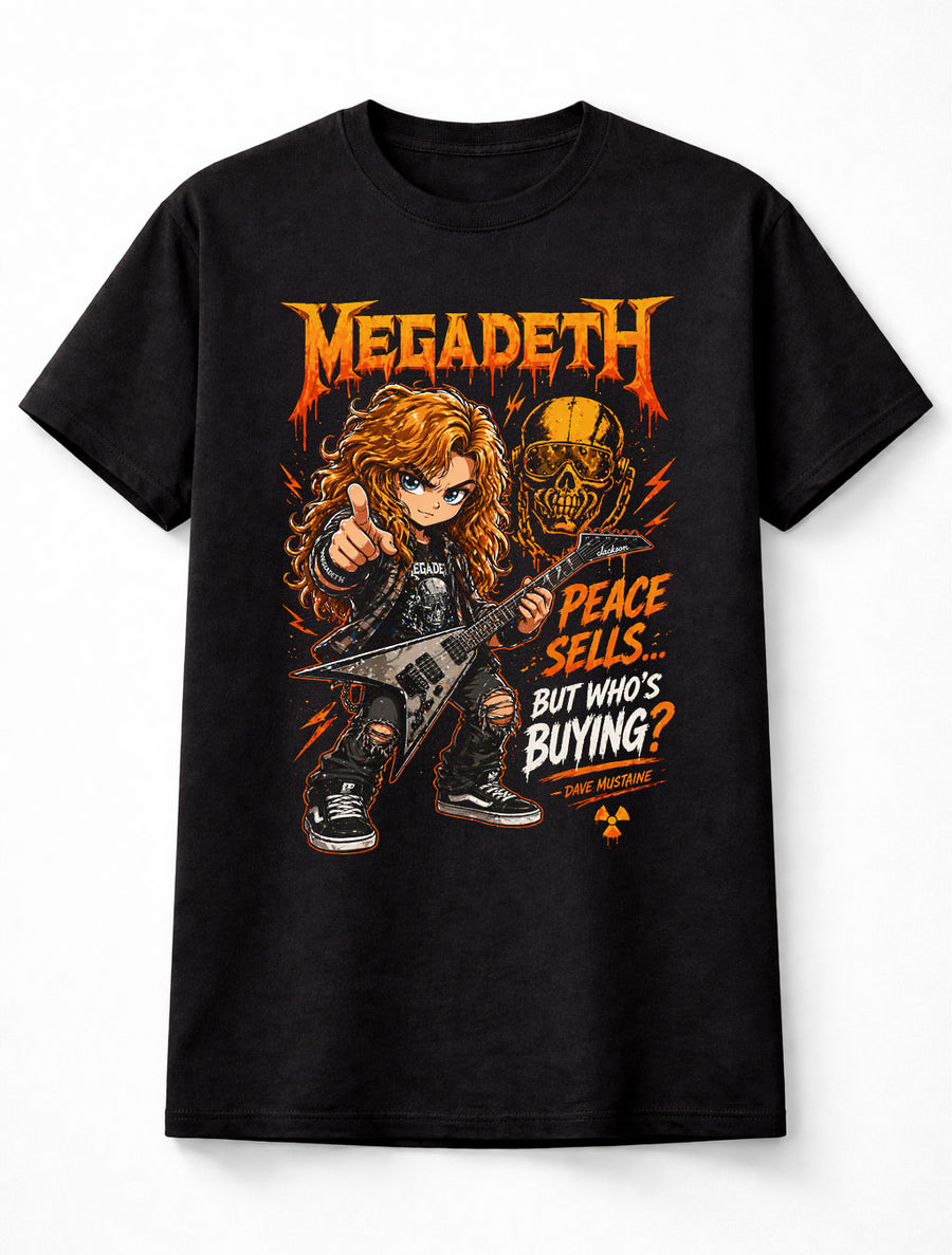 Megadeth Peace Sells But Who’s Buying Dave Mustaine Graphic T-Shirt Thrash Metal Band Fan Tee Adult & Kids Unisex T-Shirt