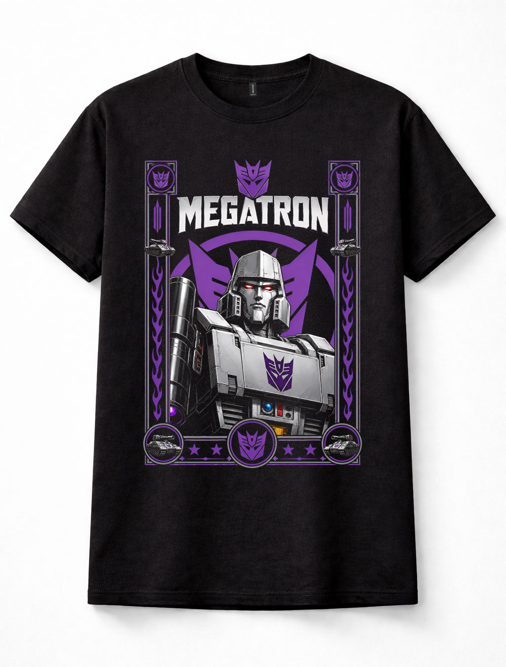 Transformers Megatron Decepticon Robot Cybertron Retro Black Graphic Unisex T-Shirt