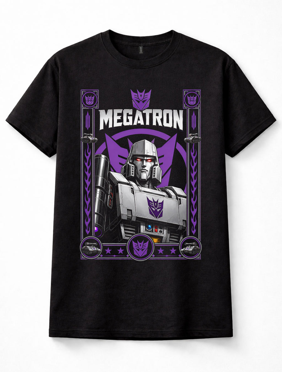 Transformers Megatron Decepticon Robot Cybertron Retro Black Graphic Unisex T-Shirt