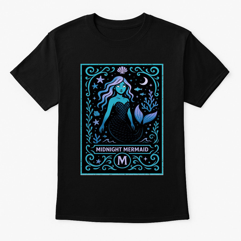 Midnight Mermaid Gothic Ocean Fantasy Dark Alternative Unisex T-Shirt