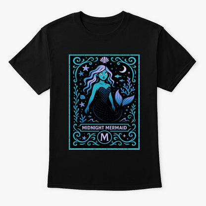 Midnight Mermaid Gothic Ocean Fantasy Dark Alternative Unisex T-Shirt