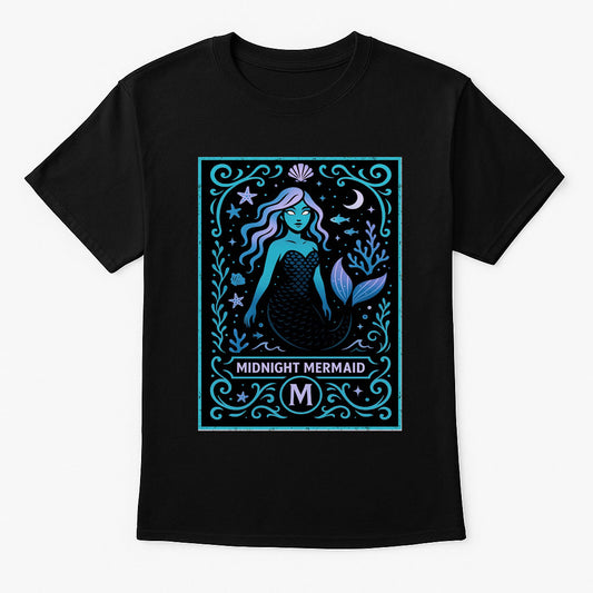 Midnight Mermaid Gothic Ocean Fantasy Dark Alternative Unisex T-Shirt