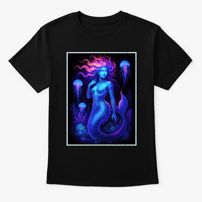 Deep Sea Siren Unisex T-Shirt Neon Mermaid Fantasy Tee